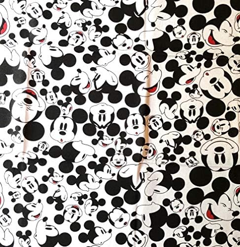 Опаковка от 2 - те памучни тъкани на Дисни Many Faces of Mickey Mouse - Четвертинка мазнини 18 x 22 инча (опаковка