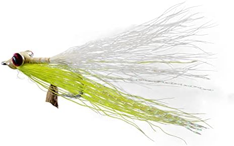 Риболовни мушица Clouser Minnow - Chartreuse - Маркови куки Mustad Duratin за улов на испанската муха - 6 опаковки