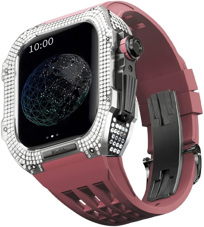 SOUMIX каишка от Каучук Титан панели за Apple Watch 8/7, разменени аксесоар за часа на Apple министерството на отбраната,