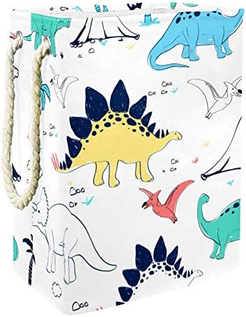 TIZORAX Динозаврите-Голяма кошница за дрехи с картина (в различни цветове), Водоустойчив Квадратна Сгъваема кошница