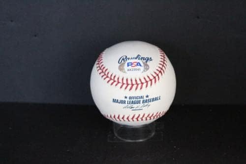 Лен Бейкър (P. G. 5-15-81) Подписа Бейзболен автограф Auto PSA/DNA AK23541 - Бейзболни топки с автографи