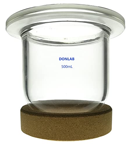 DONLAB REA-0065 Колба за реакционного чайника с Цилиндрическим облодънна обем 500 мл С клипс и капачка, 3 Бутилката