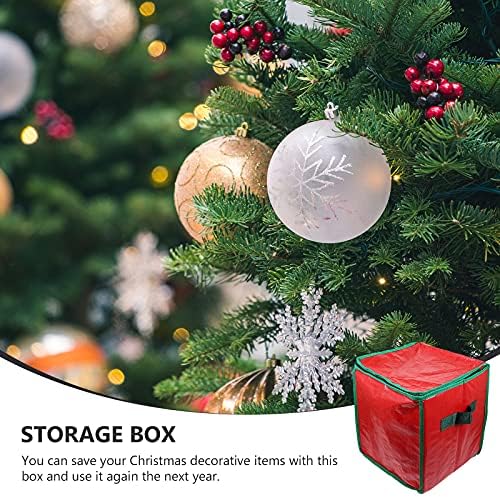 Кутия за Коледни Топки KESYOO, Кутия За Съхранение на Коледни Орнаменти, Кутия За Съхранение с Подвижни Разделители за Коледен Декор