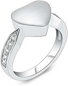 Niviora ZLXL730 1 бр. пръстен с Кристал дърворезба от Неръждаема Стомана Кремационное пръстен за Прах е Подходящ за