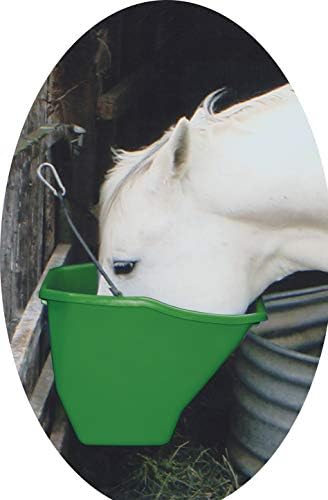 Пластмасова кофа за по-Добро (зелено) - Little Giant - Ергономичен и трайно кофа за фураж за добитък, с фиксирана облегалка