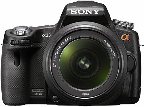 - Рефлексен фотоапарат Sony Alpha SLTA33L с технологията полупрозрачни огледала и 3D сканиране панорама (черен)