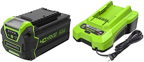 Литиево-йонна батерия GreenWorks 40 4,0 Ah (истински батерия) и зарядно устройство 40 В (истинско зарядно устройство)