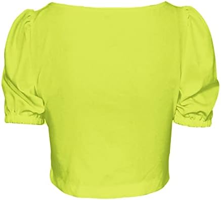 Дамски Блузи С имитация на шията, Дамски Квадратна Врата, Дизайн с плетене на една кука и Бутони, Лесна Риза