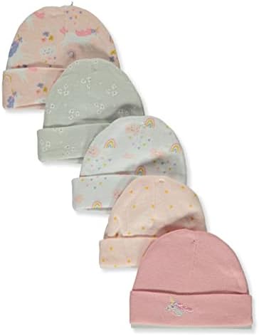 Памучни шапки Petite L ' amour за малки момичета в 5 опаковки