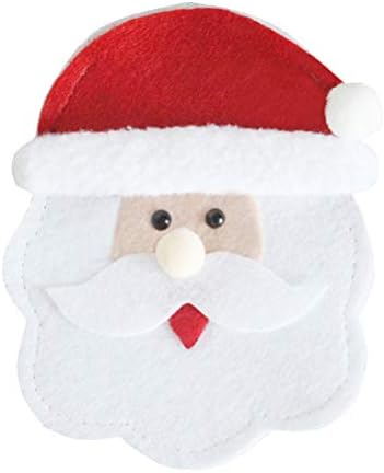 DOITOOL костюм на Дядо Коледа, Коледни джобове за прибори, притежателят на прибори за хранене, одеала за трапезно сребро, декорации за чанти (cartoony снежен човек), костюми