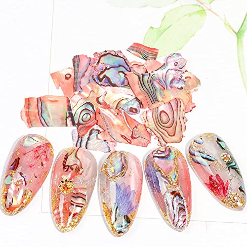 Doneace Цветни Нередовни Парчета от Морски Черупки Abalone 12 цвята 3D Блясък За Дизайн Нокти Nail Art Парчета Черупки