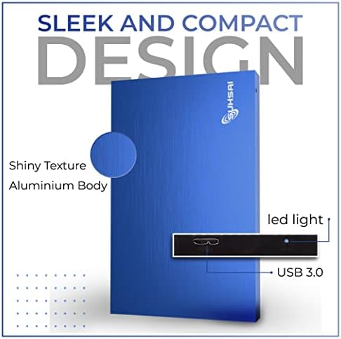 Външен твърд диск SUHSAI 320 GB Джобен размер Преносим твърд диск, USB 3.0 За съхранение и архивиране на Външен