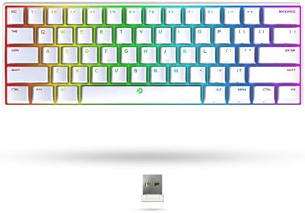 Механична Клавиатура DREVO Seer MAX 60% с Тройно режим на Безжична връзка Bluetooth 5.1/2.4 G/ USB-C с RGB подсветка,