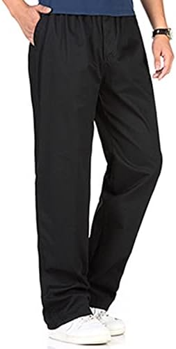 Мъжки Ежедневни Памучни Панталони utcoco Свободно Намаляване С Еластичен колан, Панталон-Чино С Директни штанинами