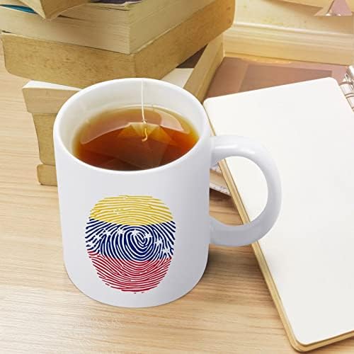 Чаша с пръстов Отпечатък с Флага на Венецуела, Кафе в Чаша, Керамична Чаша за Чай, Забавен Подарък с Логото