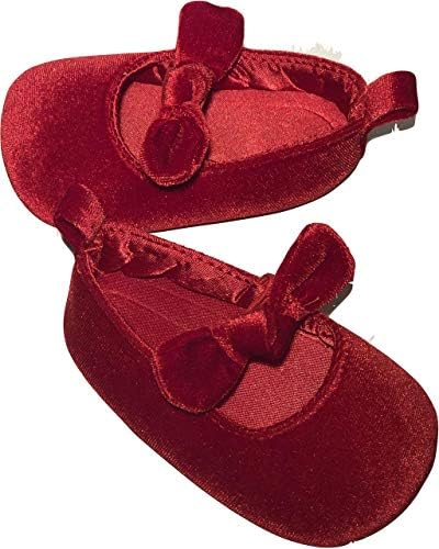 Комплект Обувки за момиченце с Панделка за коса Мери Джейн с Червен нос