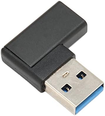 Адаптер USB към USB C, 90-Градусов Конвертор USB 3.0 Male to USB C Женски, Кабелен Адаптер Mini USB към USB C за Преносими
