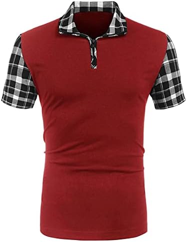 Мъжки Ризи Поло с Цип с Къс ръкав, Спортни тениски с V-образно деколте на една Четвърт от Гръмотевици, Летни Ежедневни