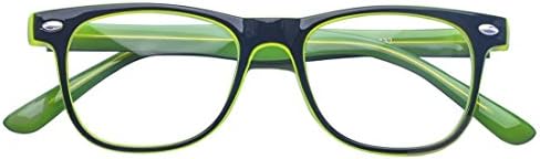 ALWAYSUV Light Blue Shield Компютърни Очила за четене/игри за деца, Анти-Синя Светлина, 90% Защита от ултравиолетови лъчи, Нисък Нарушаване цвят, Зелена Рамка