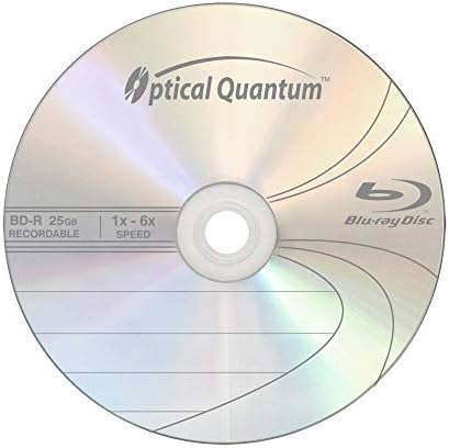 Оптично Quantum OQBDR06LT-50 25gb 6X BD-R И Blu-Ray носители С Възможност за запис Върху Празен носител С логото Отгоре, Шпиндел