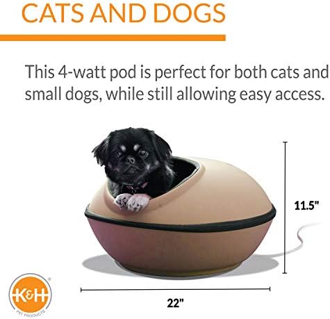 K& H Стоки за домашни любимци Термо-Кити министерството на отбраната Dream Pod Легло за Котки с подгряване за по-Големи