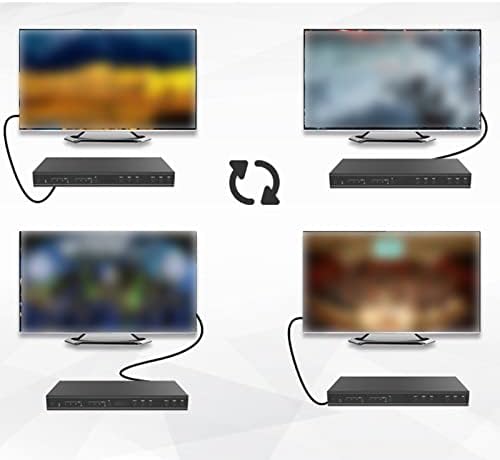 Преминете на мултимедиен интерфейс HD, Сплитер мултимедиен интерфейс 100-240 В 4K HD, 8 режима на показване,
