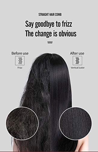 Пресата за коса XDKLL Здрава Електрическа Гребен За права Коса С нагорещени Керамични Четка За Изправяне на Коса (Цвят: