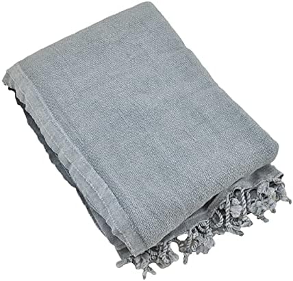 Турското покривки с каменна облицовка от деним в сиво-син цвят, меко, уютно и лесно, идеално за използване в качеството на