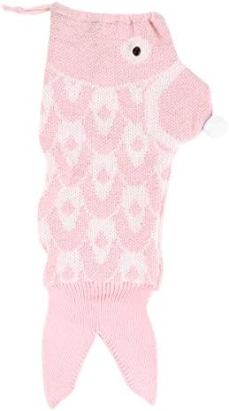 1 бр. Коледни чорапи Коледен чорап подарък пакет плетене декоративен чорап Русалка Декор за празнични партита