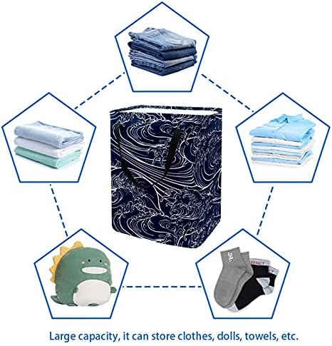 Японско Море Нов Модел Количка За Бельо Голяма Тъканно Чанта-Органайзер Кошница Сгъваема Кошница за Дрехи с Дръжки