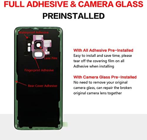 Защитно стъкло за обратно виждане на екрана от изкуствена кожа, съвместим с Samsung Galaxy S9, Сменное 5,8-инчов SM-G960