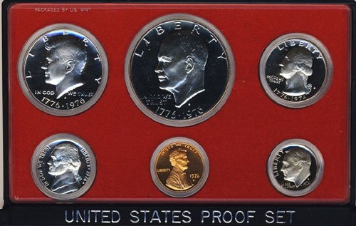 Комплект монети на 1976 г. с покритие Proof 5 в Оригиналната Правителствена опаковка Proof