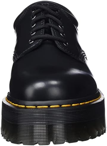 Обувки Dr. Мартенс Унисекс 8053 На платформата Quad, Черно, Гладко шийн finish