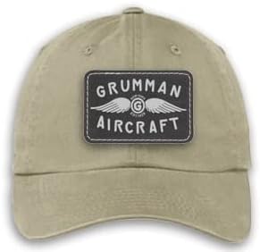 Бейзболна шапка с нашивкой от въздухоплавателни средства, изкуствена кожа Grumman цвят Каки