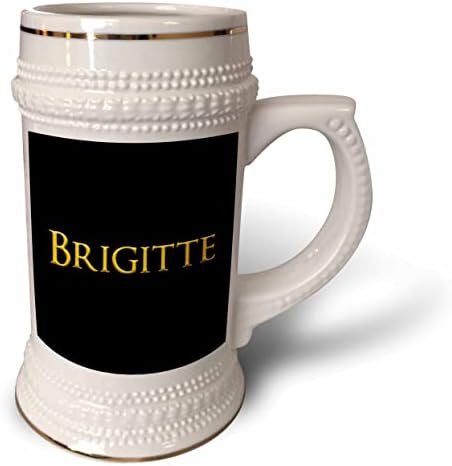 3дРоза Бриджит популярно име за момиче в САЩ. Жълто черните. - Стъклена чаша с 22 грама (stn-364281-1)
