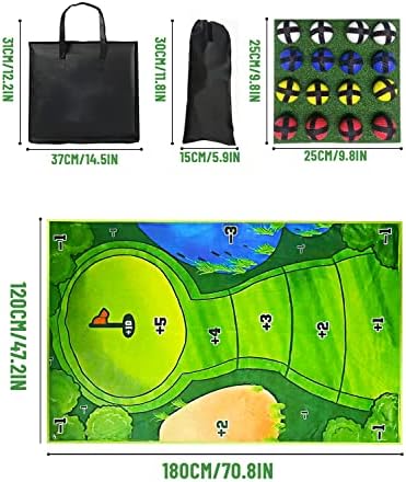 YSZZYSM Геймърска Подложка за голф 6 фута x 4 фута за игри на закрито и открито, за възрастни и семейни Децата, Игрище за