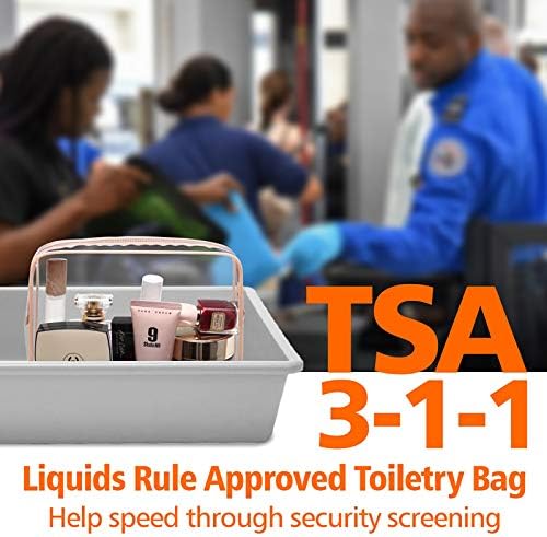 PACKISM Одобрен TSA Чанта за тоалетни принадлежности и Прозрачен Раница, Прозрачни Чанти за тоалетни принадлежности, Голям Прозрачен Раница, Сверхпрочная прозрачна ча?