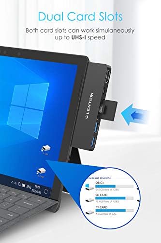 Докинг станция LENTION Surface Pro 7 C USB Хъб, hub на Microsoft Surface Pro 7 6 1, хъб 4K @ 60Hz, USB-C-HDMI, хъб за