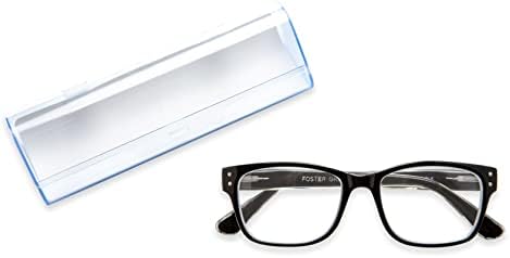 Foster Grant Мъжки Бифокални Очила на Nikolai Pop of Power в стил Blue Light с квадратни стъкла за четене