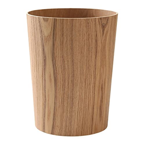 AHFAM Recycle bin Творчески Дървена кофа за Боклук За съхранение, Домашно Кофа, кофа за Боклук, Хотел, Хол, Офис, боклук, боклук за рециклиране (Цвят: жълт)