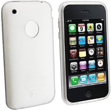 ezGear ezSkin landau за iPhone 3G с защитно фолио за екрана - Цвят морозно-бял