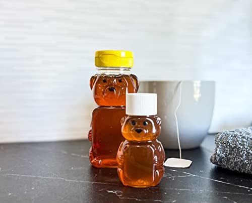 КОНТЕЙНЕРИ CLEARVIEW | Мече за мед по 8 унции с панти капак | Са идеални за празници, подаръци за рожден ден, на пчеларството,