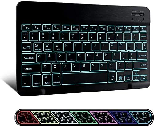 Клавиатурата на BoxWave, съвместима с Acer Chromebook Tab 510 (D652N) - Клавиатура SlimKeys Bluetooth - с подсветка, преносима