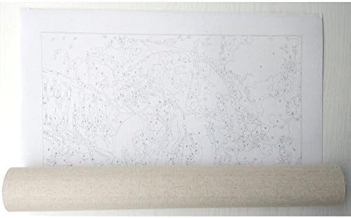 Deco Space, Без Рамка, Комплект бои на Номера - Слон - Монтиране на Художествена Украса Направи си сам, Платно, Маслени 40x50 см/16x20 см