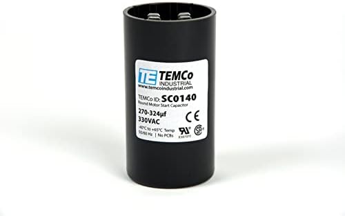 TEMCo 270-324 uf/MFD 330 Волта променлив ток през Цялата Пусков кондензатор 50/60 Hz ac Electric - Лот -1