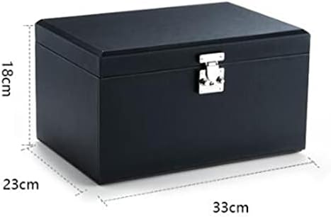 Кутия за съхранение на бижута CXDTBH Princess в европейски стил с Ключалка, Ковчег за бижута с Голям Капацитет (Цвят: