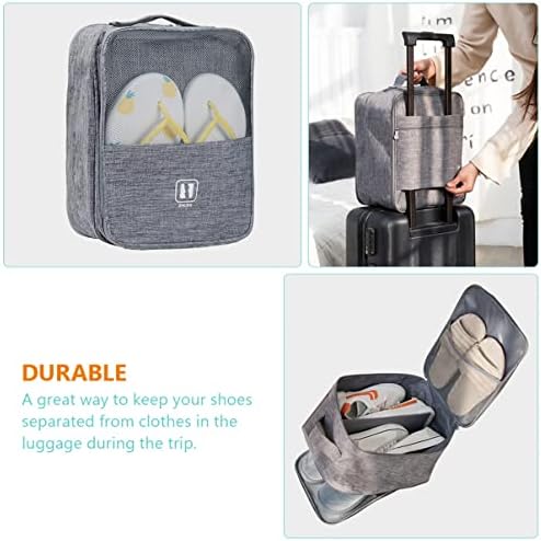 Удобна Пътна чанта за обувки, Чанта за съхранение, по-Голям капацитет, Сив куб, Преносим контейнер, Сгъваема Пътен за съхранение на чанти, Окачен съкровище на Хх см, ?