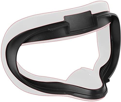 2-Цветен предна панел (черен x1, бяла x1) и свързващ кабел Type-C 16 ФУТА, Съвместим с Oculus Quest 2, Силиконова Подплата за маска и предна панел, кабел за свързване на 16 фута