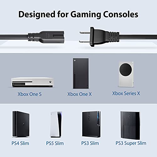 6amLifestyle 2 Опаковки 10 МЕТРА Кабел за контролер серия PS5 Xbox захранващ Кабел USB C & AC 6 МЕТРА