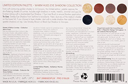 Палитра сенки за очи Sorme Cosmetics Accented Hues топли нюанси (0,64 унция) | 8 консервни Кутии, метални, блестящо и матов